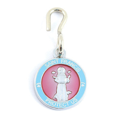 St. Francis Pet Medals (Fuchsia-Babyblue)