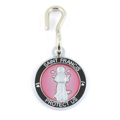 St. Francis Pet Medals (Fuchsia-Black)