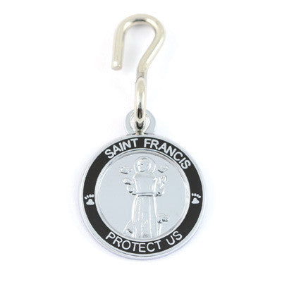 St. Francis Pet Medals (Silver-Black)