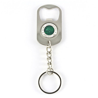 Bottle Opener Keychain (Kelly Green White)