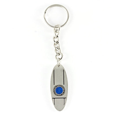 St. Christopher Surfboard Keychain (Royalblue-Black)